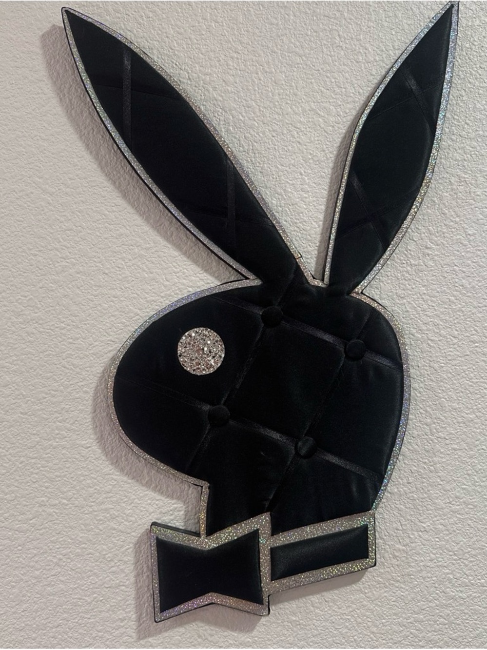 PLAYBOY Black & Silver Bunny Wall Art